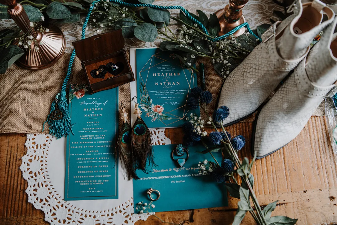 turquoise wedding details for phoenix az wedding